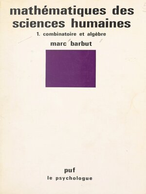 cover image of Mathématiques des sciences humaines (1)